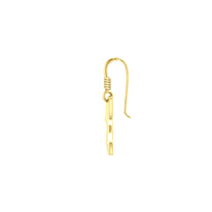Whale Tail and Celtic Heart 14K Solid Gold Earrings