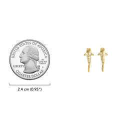 Whale Shark Solid Gold Post Earrings GER2213