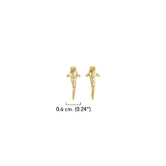 Whale Shark Solid Gold Post Earrings GER2213