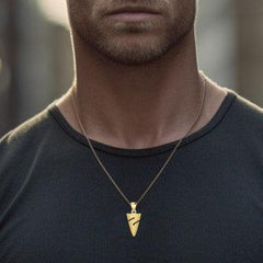 Cave Divers Line Arrow Solid Gold Pendant GPD6161 - DiveSilver Jewelry