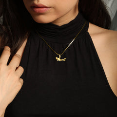 Graceful Guardian Solid Gold Shark Pendant GPD6225