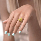 Jellyfish Solid Gold Wrap Ring