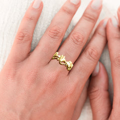 Manta Ray Solid Gold Band Ring GRI2557