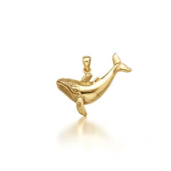 Whale Solid Gold Pendant GTP1557