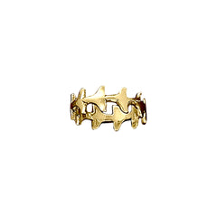 Whale Tail Solid Gold Ring GTR971