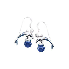 Dolphin Sterling Silver Hook Earring JE182 - DiveSilver Jewelry