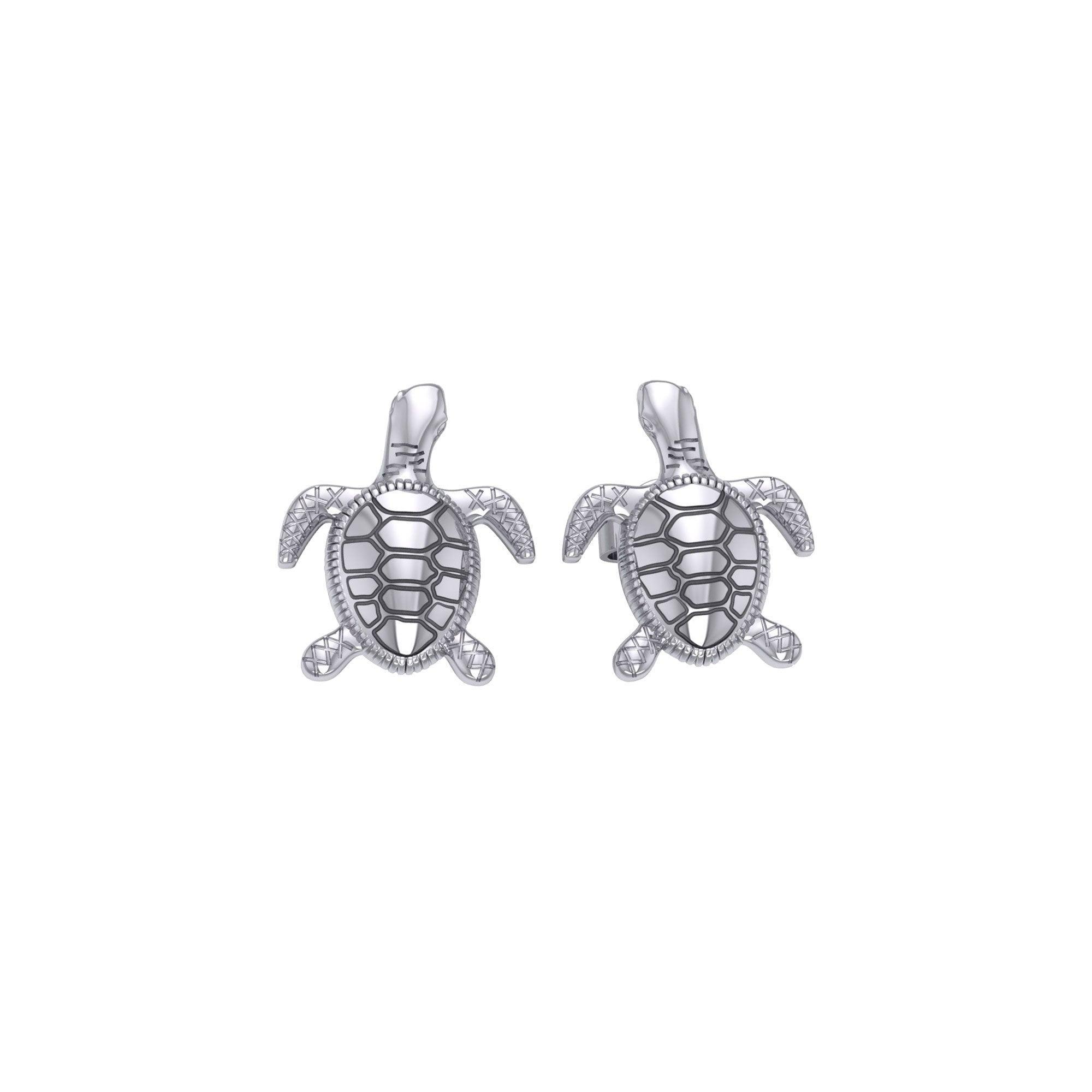 Turtle Sterling Silver Post Earring JE206 - DiveSilver Jewelry