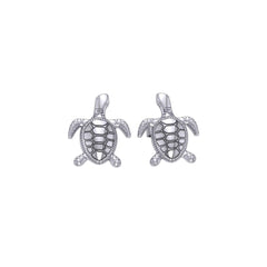 Turtle Sterling Silver Post Earring JE206 - DiveSilver Jewelry