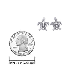 Turtle Sterling Silver Post Earring JE206 - DiveSilver Jewelry