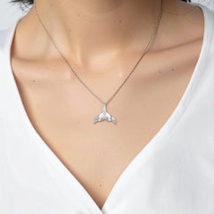 Whale Tail Sterling Silver Pendant