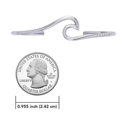 Peter Stone Jewelry Sterling Silver Plankton Wave Cuff Bracelet - Divesilver Collection TBA305 - DiveSilver Jewelry