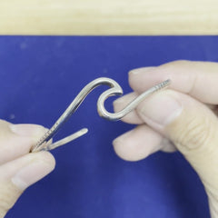 Peter Stone Jewelry Sterling Silver Plankton Wave Cuff Bracelet - Divesilver Collection