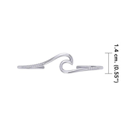 Peter Stone Jewelry Sterling Silver Plankton Wave Cuff Bracelet - Divesilver Collection TBA305 - DiveSilver Jewelry