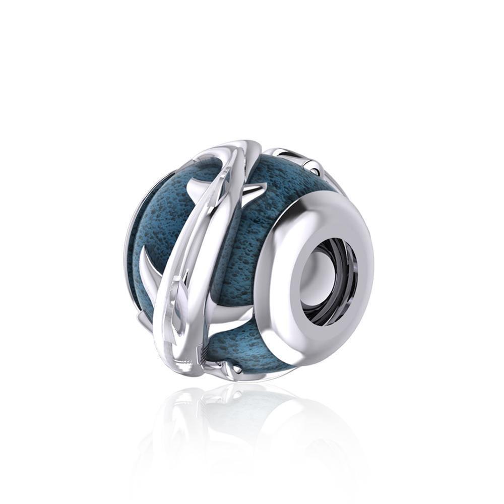 Hammerhead Shark with Enamel Sterling Silver Bead TBD343 - DiveSilver Jewelry