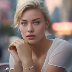 Shark Silver Bead with Navy Blue Enamel TBD375 - DiveSilver Jewelry