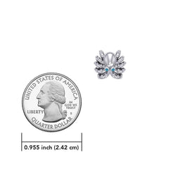 Octopus Silver Bead with Turquoise Eyes TBD376 - DiveSilver Jewelry