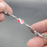 Divers Flag Sterling Silver Link Bracelet TBG423