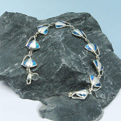 Stingray Sterling Silver Link Bracelet TBL020-DD - DiveSilver Jewelry