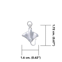 Manta Ray Sterling Silver Charm TC599 - DiveSilver Jewelry