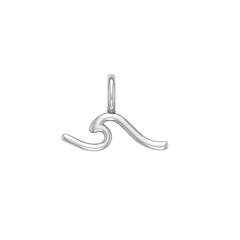 Sterling Silver Wave Charm - DiveSilver Jewelry