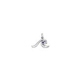 Wave with Gemstone Sterling Silver Charm TCM718