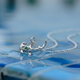 Hammerhead Shark with Gemstone Sterling Silver Charm TCM721