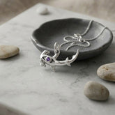 Hammerhead Shark with Gemstone Sterling Silver Charm TCM721