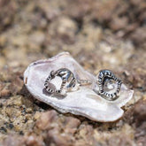 DiveSilver Shark Jaw Sterling Silver Post Earrings