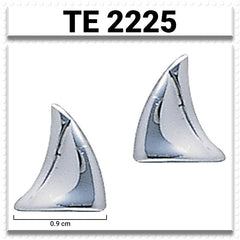 Shark Fin Sterling Silver Post Earrings TE2225