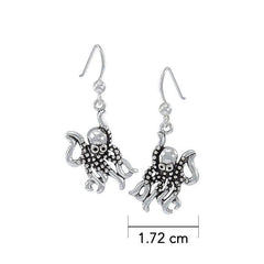 Octopus Sterling Silver Hook Earring