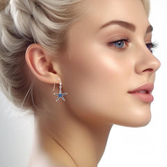 Starfish Sterling Silver Hook Earring TER015 - DiveSilver Jewelry