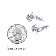 Hammerhead Shark Silver Post Earrings by Peter Stone TER2185 - DiveSilver Jewelry