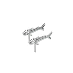 Whale Shark Sterling Silver Post Earrings