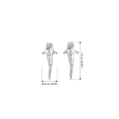 Whale Shark Sterling Silver Post Earrings