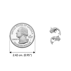 DiveSilver Whale Shark Sterling Silver Post Earrings