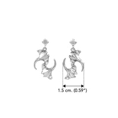 DiveSilver Double Manta Ray Double Manta Ray Post Earrings TER2216