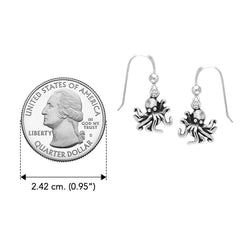 Sterling Silver Octopus Earrings by DiveSilver TER293 - DiveSilver Jewelry