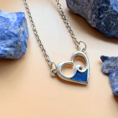 I love the Sea Wave Silver Necklace