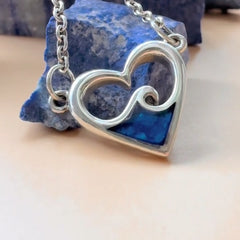 I love the Sea Wave Silver Necklace