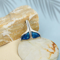 Whale Tail Sterling Silver Pendant TP2333