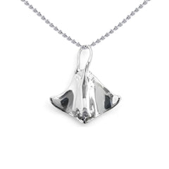 DiveSilver Stingray Sterling Silver Slider Pendant TP2366