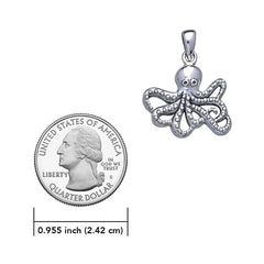 Sterling Silver Octopus Pendant with Chain and Earrings Set SET055 - DiveSilver Jewelry