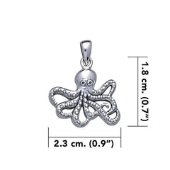 Sterling Silver Octopus Pendant with Chain and Earrings Set SET055 - DiveSilver Jewelry