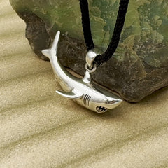 Great White Shark Sterling Silver Pendant