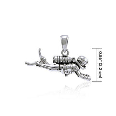 Undersea Bliss Diver Sterling Silver Pendant