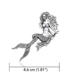 Seaside Mermaid Movable Silver Pendant With Gemstone TP2696 - DiveSilver Jewelry