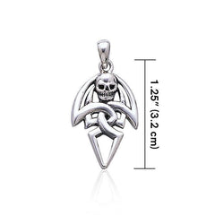 Pirate Skull Sterling Silver Pendant TP3054