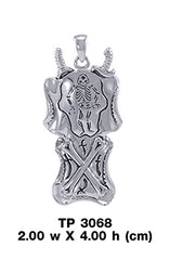 Queen Anne's Revenge Skeleton T Sterling Silver Pendant