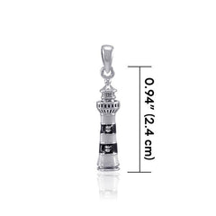Bodie Island Lighthouse Sterling Silver Pendant
