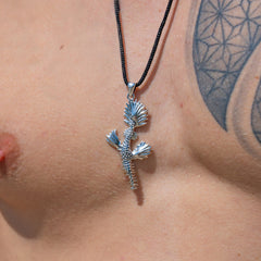 Pipe Fish Sterling Silver Pendant TP3351